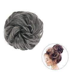 Haarteil Haargummi 1 Stück rund ums Haar, Pferdeschwanz, Donut-Haarknoten, Haarschmuck for Frauen, synthetischer, unordentlicher, lockiger, gewellter Scrunchie-Chignon mit Gummibandwickel Haarverlänge von GRFIT