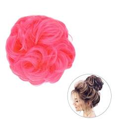 Haarteil Haargummi 1 Stück rund ums Haar, Pferdeschwanz, Donut-Haarknoten, Haarschmuck for Frauen, synthetischer, unordentlicher, lockiger, gewellter Scrunchie-Chignon mit Gummibandwickel Haarverlänge von GRFIT