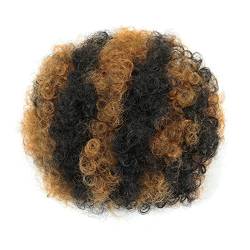 Haarteil Haarverlängerung Synthetische Afro-Puffs, Kordelzug, Pferdeschwanz, Haarteile, Hochsteckfrisur, Haarverlängerung, Brötchen, kurzes, verworrenes, lockiges Chignon-Haarteil for Frauen Haarteil von GRFIT