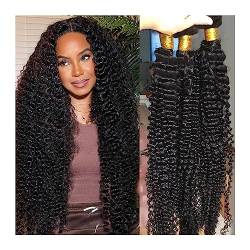 Haarverlängerung Natürliche schwarze lose tiefe Welle Bundles menschliches Haar 100% brasilianisches Remy Haar lockige Wasserwelle 2/3/4 Bundles Haarbündel | Braiding Haar (Size : 8 8) von GRFIT