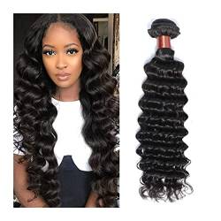 Human Hair Bundles Lose tiefe Wellen menschliches Haar Bundles, 1 Bündel Brasilianisches menschliches Haarwebe for schwarze Frauen, unverarbeitete jungfräuliche Remy menschliches Haar natürliches Haar von GRFIT