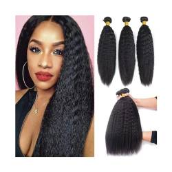 Human Hair Bundles Verworrene gerade Bundles 8-40 Zoll verworrene gerade menschliche Haarbündel 1/3/4 Stück Yaki gerade Bündel Malaysia Remy Haarverlängerungen for schwarze Frauen Haarteil Extensions von GRFIT