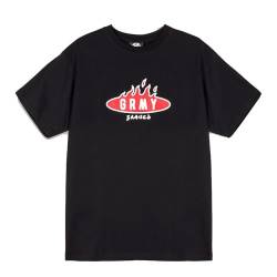 CAMISETA GRIMEY BURN IN FLAMES REGULAR - BLACK SS24 von GRIMEY