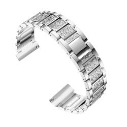 GRIRIW Uhrenarmband Diamant Damenuhren Band Ersatz Bänder für Frauen Kristall Smartwatch Band Edelstahl Bands ersatzband ansehen Legierung Anschauen Anhänger Gurt leicht von GRIRIW