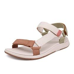 GRITION Wandersandalen Sommer Damen, Trekkingsandalen Outdoor Leicht Frauen, Outdoor Bequeme Athletic Sandalen für Damen, 36EU Stein MEHRWEG von GRITION