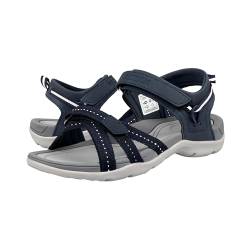 GRITION trekkingsandalen damen Sommer outdoor sandalen,Wandersandalen Flach Bequeme Offene Slingback Sport Sandale Wasserschuhe Leicht Schuhe Strand Spazierengehen 37eu/Blau von GRITION