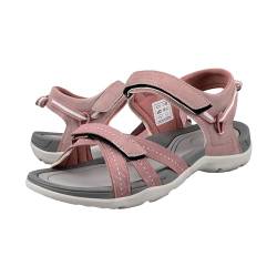 GRITION trekkingsandalen damen Sommer outdoor sandalen,Wandersandalen Flach Bequeme Offene Slingback Sport Sandale Wasserschuhe Leicht Schuhe Strand Spazierengehen 38eu/Pink von GRITION