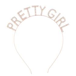 Glitzerndes Hübsches Mädchen Buchstaben Stirnband Damen Nachtclub Stirnband Elegante Prinzessin Kopfbedeckung Hochzeitsfeier Mädchen Buchstaben Stirnband von GRONGU