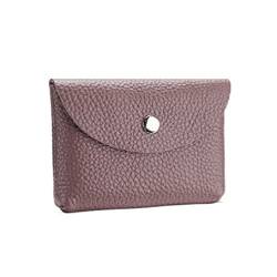 Portable Credit Card Holder Wallet Coin Purse for Men Women Small Change Pocket Money Bag Card Holder, Bean Pink, single layer von GRONGU