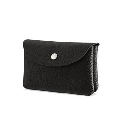 Portable Credit Card Holder Wallet Coin Purse for Men Women Small Change Pocket Money Bag Card Holder, Schwarz , double layer von GRONGU