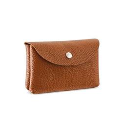 Portable Credit Card Holder Wallet Coin Purse for Men Women Small Change Pocket Money Bag Card Holder, braun, double layer von GRONGU