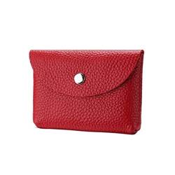 Portable Credit Card Holder Wallet Coin Purse for Men Women Small Change Pocket Money Bag Card Holder, rot, single layer von GRONGU