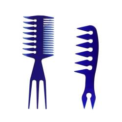 Retro-Öl-Haarkamm-Set, doppelseitiger Zahnkamm für Haarstyling, langlebig und antistatisch, doppelseitiger Zahnkamm von GRONGU