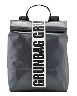 GRÜNBAG Norr Rolltop Rucksack, Handgemacht Wasserabweisend für Damen & Herren, Uni & Business Rucksack Laptopfach Nachhaltiger Alltag & Büro, Grau 18L von GRÜNBAG