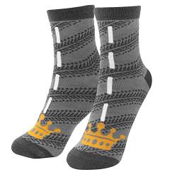 GRUSS & CO Herren Motiv König | Geschenk lustig | Socken Größe 41-46 | Männergeschenk Zaubersocken, Grau von GRUSS & CO