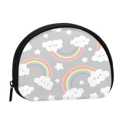 Geldbörse, Geldbörsen, Geldbörse, Kleingeldbeutel, Mini-Geldbörsen für Damen und Mädchen, Geschenk, Wolkenhintergrund, Regenbogengrauer Himmel von GRatka