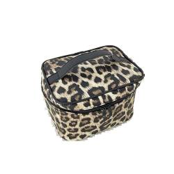 Kosmetiktasche Leder Leopard Frauen Kosmetiktasche Multifunktions Reise Toilettenartikel Lagerung Organisieren Handtasche wasserdichte Weibliche Make-up-Etui Make Up Bag (Color : 4) von GSCLZ