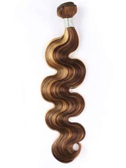 Women Wig Human Hair 1pc Long Human Hair Weave Bundle For Party ( Color : Multicolor , Size : 12 Inch 130Density ) von GSJPMFZ