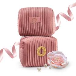 A-Z Monogrammierte Geschenke mit Diamanten für Frauen, zum Üben, Geburtstagsgeschenke für Frauen, Mutter, Hochzeitsgeschenke, individuelle Make-up-Tasche, große Kosmetiktasche, Reise-Kulturbeutel, von GSWOI