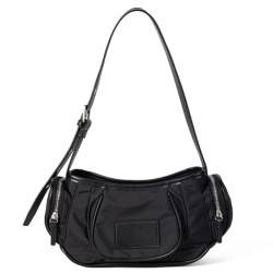 GSenhui Achseltasche Nylon Handtasche Damen Klein Retro Umhängetasche, Y2k Shoulder Bag Women Hobo Schultertasche Damen Unterarmtasche Kleine Geldbörse für Mädchen Geschenk von GSenhui