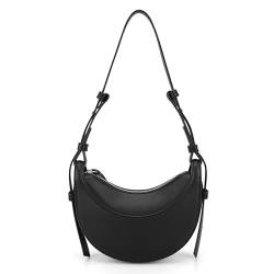 GSenhui Halbmond Tasche Kunstleder Schultertasche Damen Hobo Bag Knödeltasche Handtasche Damen Umhängetasche Crossbody Bag Moon Bag Crossbag mit 2 Schultergurten Mädchen von GSenhui