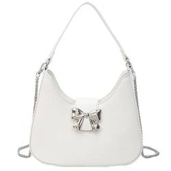 GSenhui Handtasche Klein Halbmond Umhängetasche Achseltasche Tote Bag Aesthetic Hobo Bag, y2k Tasche Moon Bag Teenager Schultertasche mit Kette, Crossbody Bag für Frauen Mädchen S-L von GSenhui