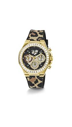 GUESS Damen Analog Quarz Uhr mit Leder Armband GW0463L1 von GUESS