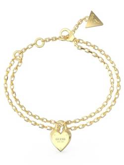 GUESS Damen-Armband Herz-Schloss Goldfarben JUBB04211JWYG von GUESS