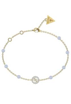 GUESS Damen-Armband Kollektion Natural Stones, Schmuck aus vergoldetem Stahl, Stein: Wasserachat, Referenz ist JUBB03074JWYGAQS., Hypoallergener Stahl von GUESS