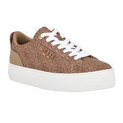 GUESS Damen Genza Sneaker, Latte Multi 110, 38 EU von GUESS