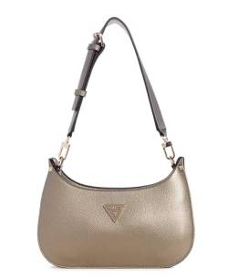 GUESS Damen Meridian Top Zip Shoulder Bag Umhängetasche, Mini-Reißverschluss Oben, Zinn von GUESS