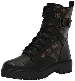 GUESS Damen Orana Springerstiefel, Schwarz/Braun, 41 EU von GUESS