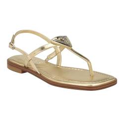 GUESS Damen Rainey Flache Sandale, Gold 710, 41 EU von GUESS