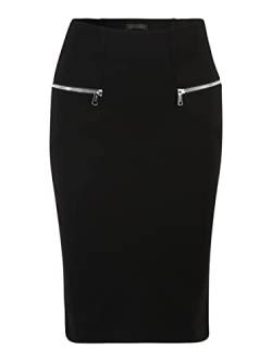 GUESS Damen Skirt, Ginette Skirt,W2BD39K8RN0-JBLK, schwarz, M von GUESS