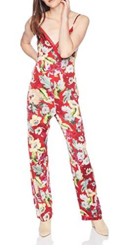 GUESS Damen Sleeveless Lux Jumpsuit, Garden Fever Print Sultry Red, 42 von GUESS