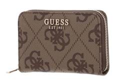 GUESS Eliette Logo SLG Zip Around Wallet M Latte Logo von GUESS