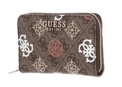 GUESS Eliette Logo Zip Around Wallet M Latte Logo Multi von GUESS