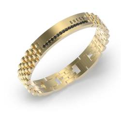 GUESS Herren-Armband, Stahl, vergoldet, JUMB03203JWYG, Silber, Kein Edelstein von GUESS
