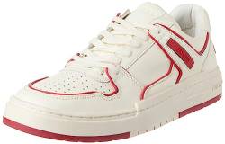 GUESS Herren Cento Sneaker, weiß Rot, 43 EU von GUESS