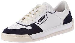 GUESS Herren STRAVE Vintage Sneaker, weiß Blau, 41 EU von GUESS