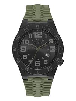 GUESS Herren analog Quarz Uhr mit Silikon Armband GW0322G2 von GUESS