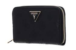 GUESS JENA Zip Around Wallet M Black Logo von GUESS