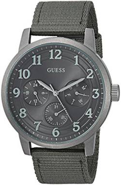 GUESS Men's Quartz Stainless Steel and Nylon Casual Watch, Color:Green (Model: U0975G4) von GUESS