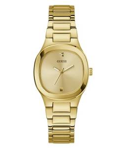 GUESS Quarz-Uhr, gelb(Gold), Gr. One Size von GUESS