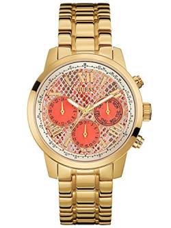 Guess Damen Analog Quarz Uhr mit Edelstahl Armband W0330L11 von GUESS