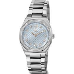 Guess Damen Analog Quarz Uhr mit Edelstahl Armband Z25003L7MF von GUESS