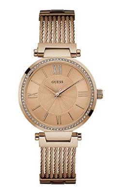 Guess Damen Analog Uhr Soho mit Edelstahl Armband von GUESS