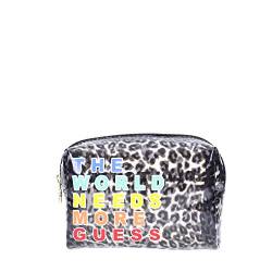 Guess Damen Lolly Top Zip Taschenorganizer, Mehrfarbig (Leopard) von GUESS