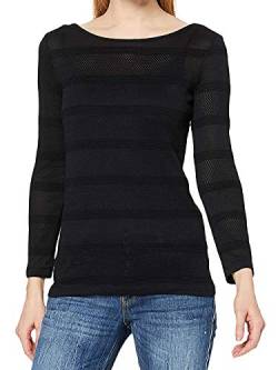 Guess Damen Ls Clarissa Top Henley-Hemd, Nero, M von GUESS