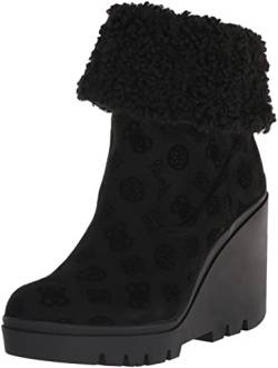 Guess Damen Tabloid Mode-Stiefel, schwarz, 38 EU von GUESS